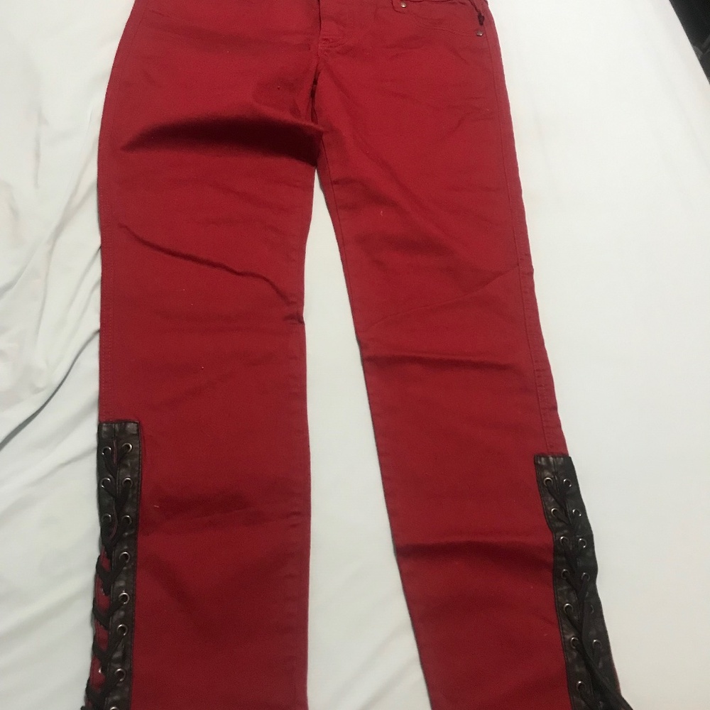 Joan Jett Hot Topic RED jeans from Hot Topic
